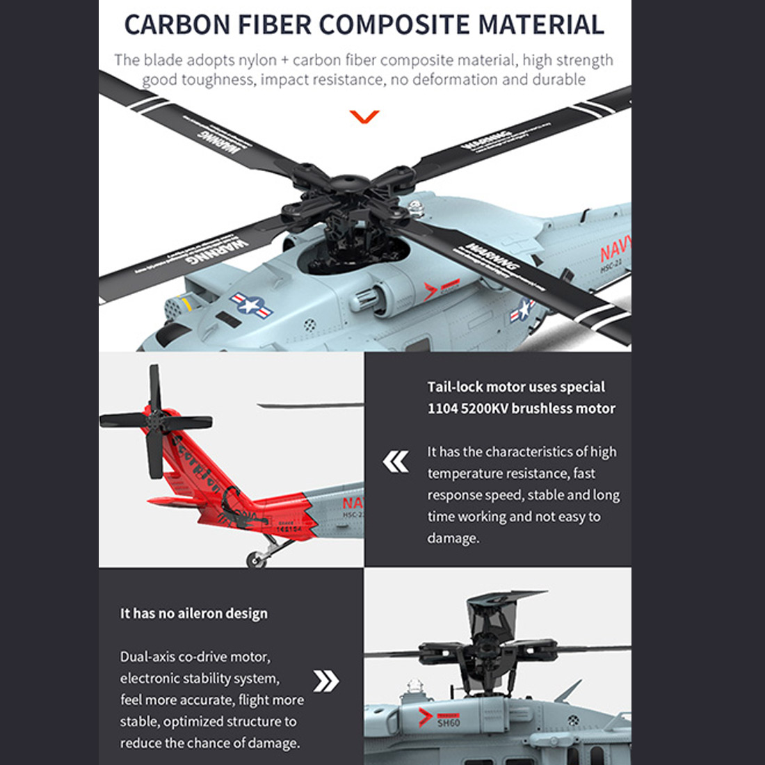YU XIANG F09-H SH60 Seahawk 8CH RC Helicopter 1/47 Scale 2.4G Dual Brushless DD 6G/3D Stunt Copter Model (Include FC&GPS/RTF Version)