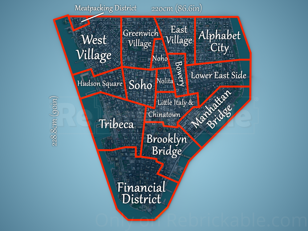 1/2000 Scale Manhattan - New York City Building Blocks Set (154052PCS)