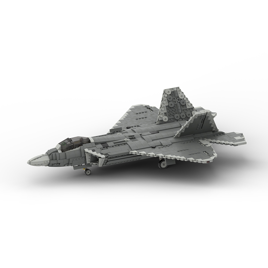 MOC-172484 F-22 RAPTOR 1/35 Scale Active US Military Fighter Vehicle Assembly Toy Building Blocks Set (2019PCS)