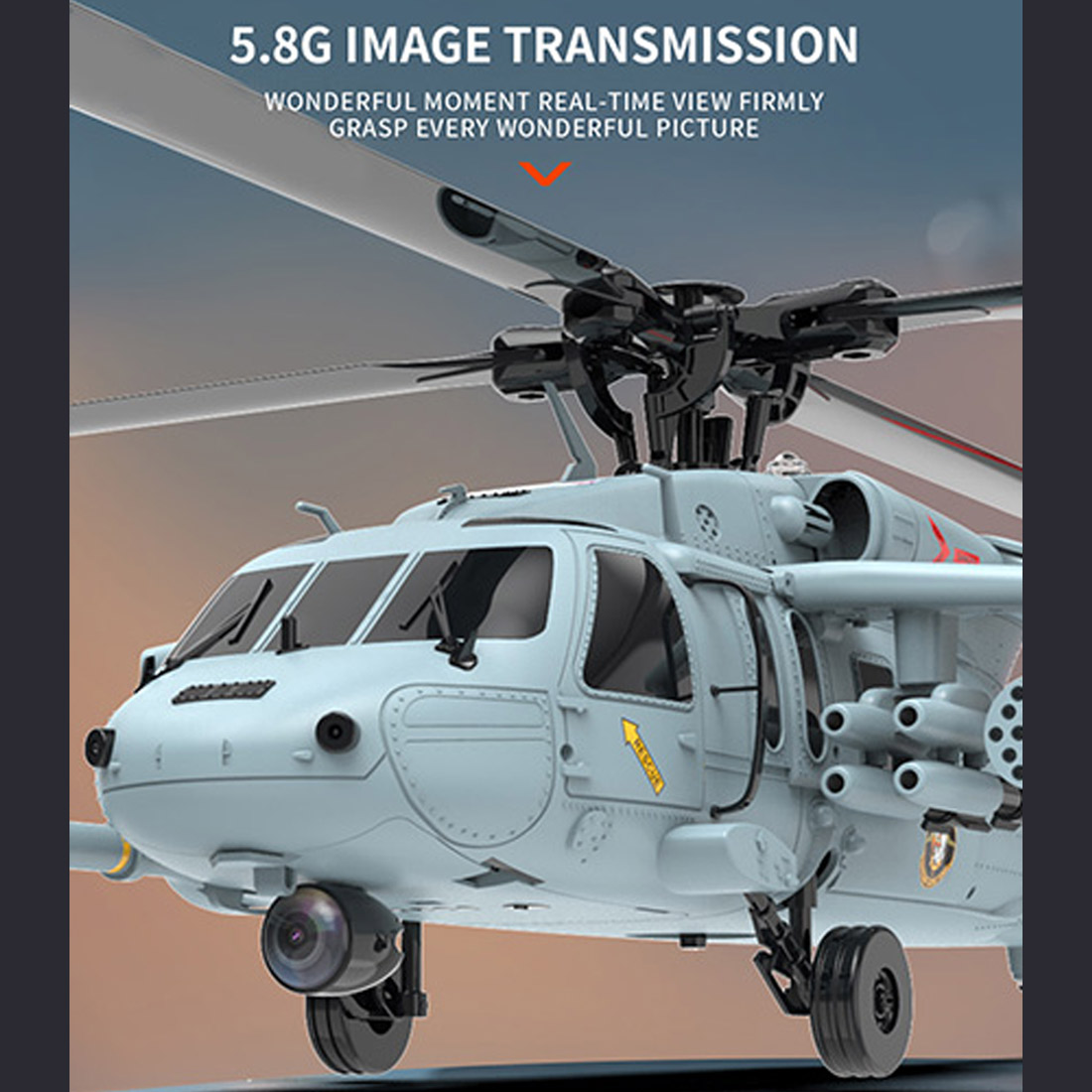 YU XIANG F09-H SH60 Seahawk 8CH RC Helicopter 1/47 Scale 2.4G Dual Brushless DD 6G/3D Stunt Copter Model (Include FC&GPS/RTF Version)