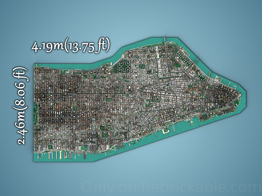 1/2000 Scale Manhattan - New York City Building Blocks Set (154052PCS)
