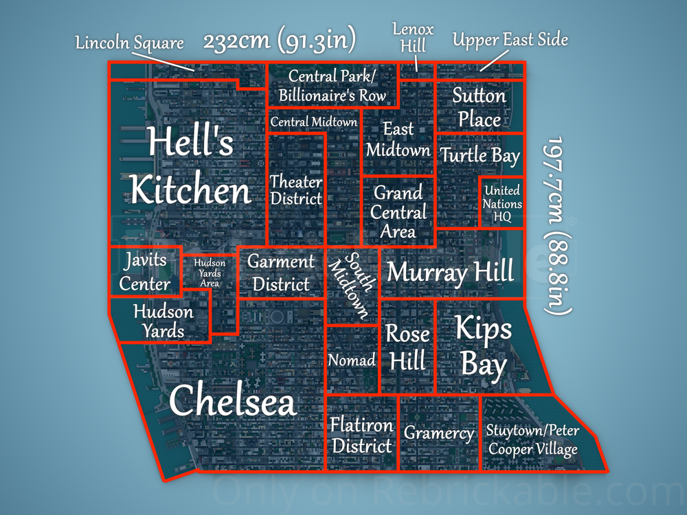1/2000 Scale Manhattan - New York City Building Blocks Set (154052PCS)