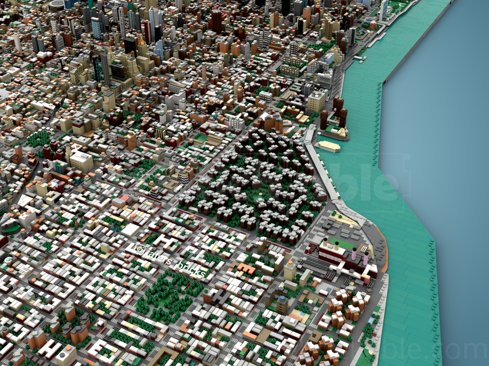 1/2000 Scale Manhattan - New York City Building Blocks Set (154052PCS)