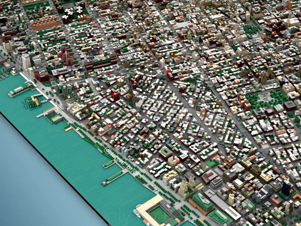 1/2000 Scale Manhattan - New York City Building Blocks Set (154052PCS)