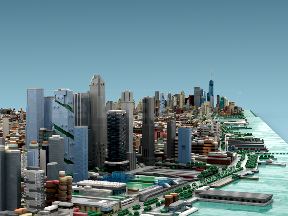 1/2000 Scale Manhattan - New York City Building Blocks Set (154052PCS)