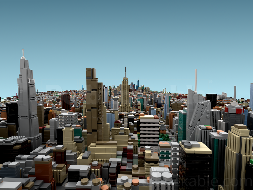 1/2000 Scale Manhattan - New York City Building Blocks Set (154052PCS)