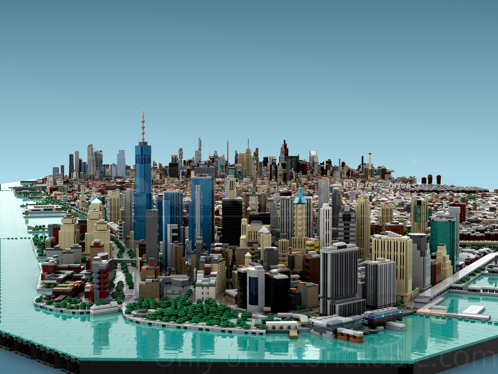 1/2000 Scale Manhattan - New York City Building Blocks Set (154052PCS)
