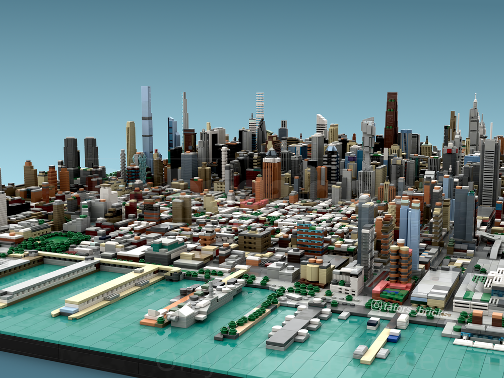 1/2000 Scale Manhattan - New York City Building Blocks Set (154052PCS)