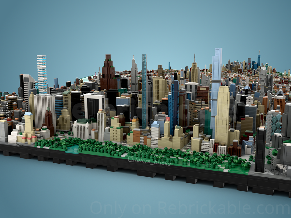 1/2000 Scale Manhattan - New York City Building Blocks Set (154052PCS)