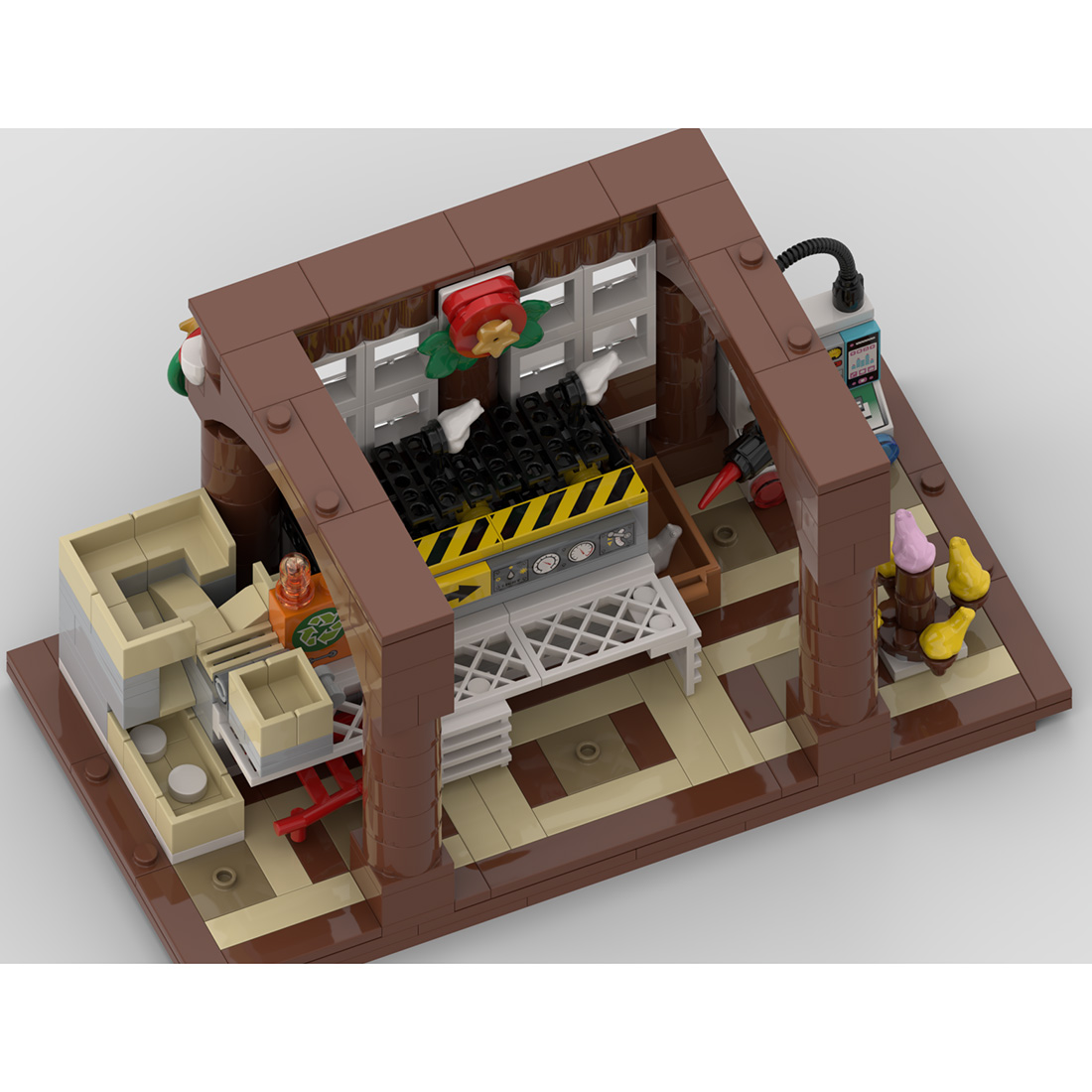 Christmas Snow Gingerbread House Model Building Blocks MOC Set Toys (2039PCS)