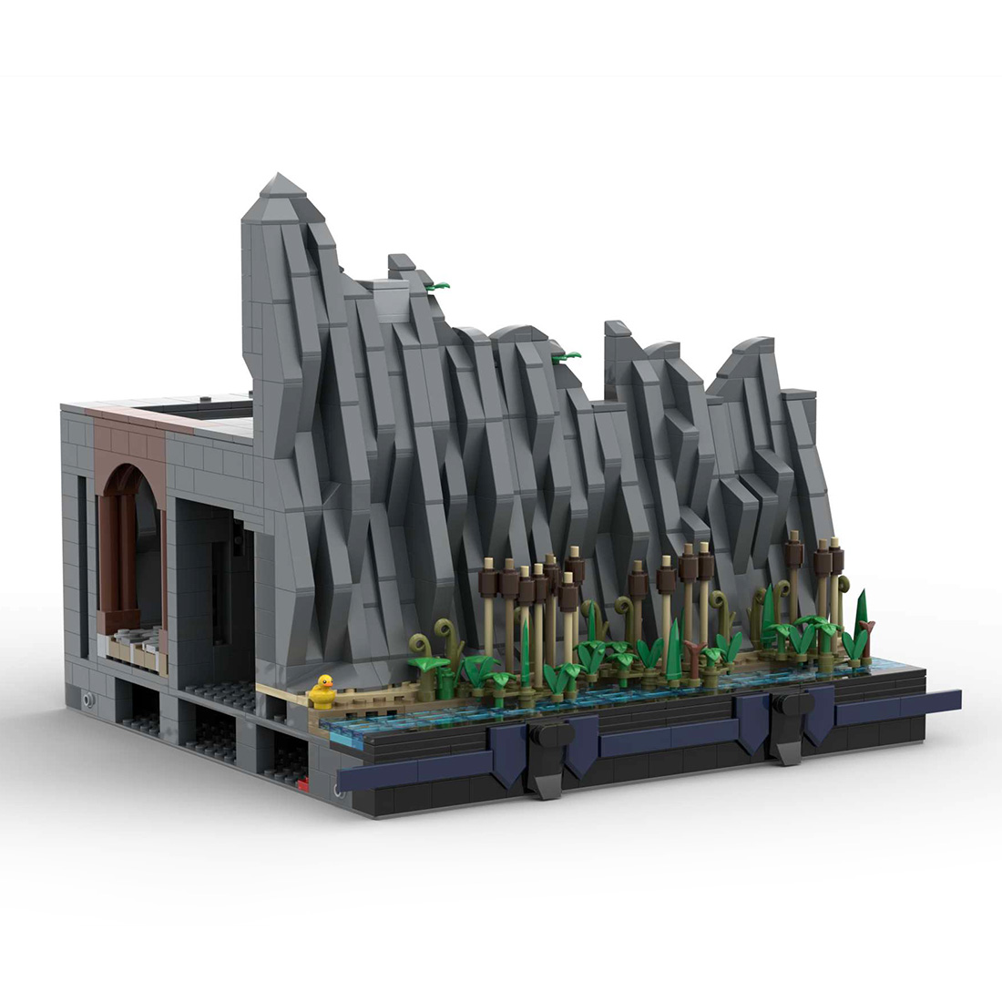 MOC-130522 E1 - Shore and Torture Chamber Building Blocks Set for MOC-131299 Complete Medieval Castle Model (2008PCS)