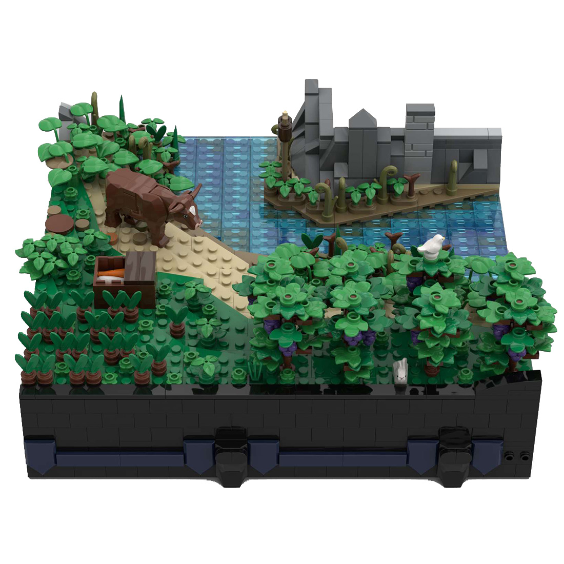 MOC-131110 B4 - Shore Submodule Building Blocks Set for MOC-131299 Complete Medieval Castle Model (1355PCS)