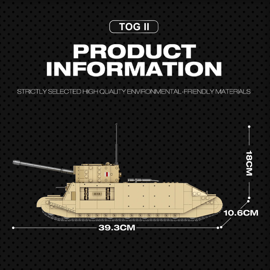 Mocsage 1/30 Scale British Tank Military MOC DIY Assembly Toy Building Blocks Set (1427PCS)