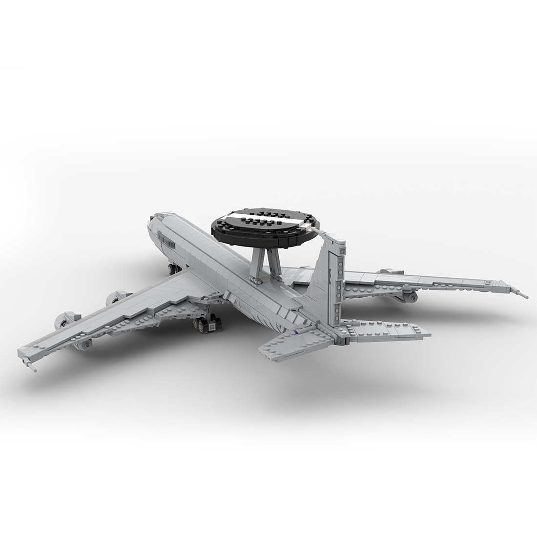 MOC-128557 1/80 E-3 Sentry Large Jet Military Early-warning Aircraft Model Building Blocks Toys Set (1700PCS)