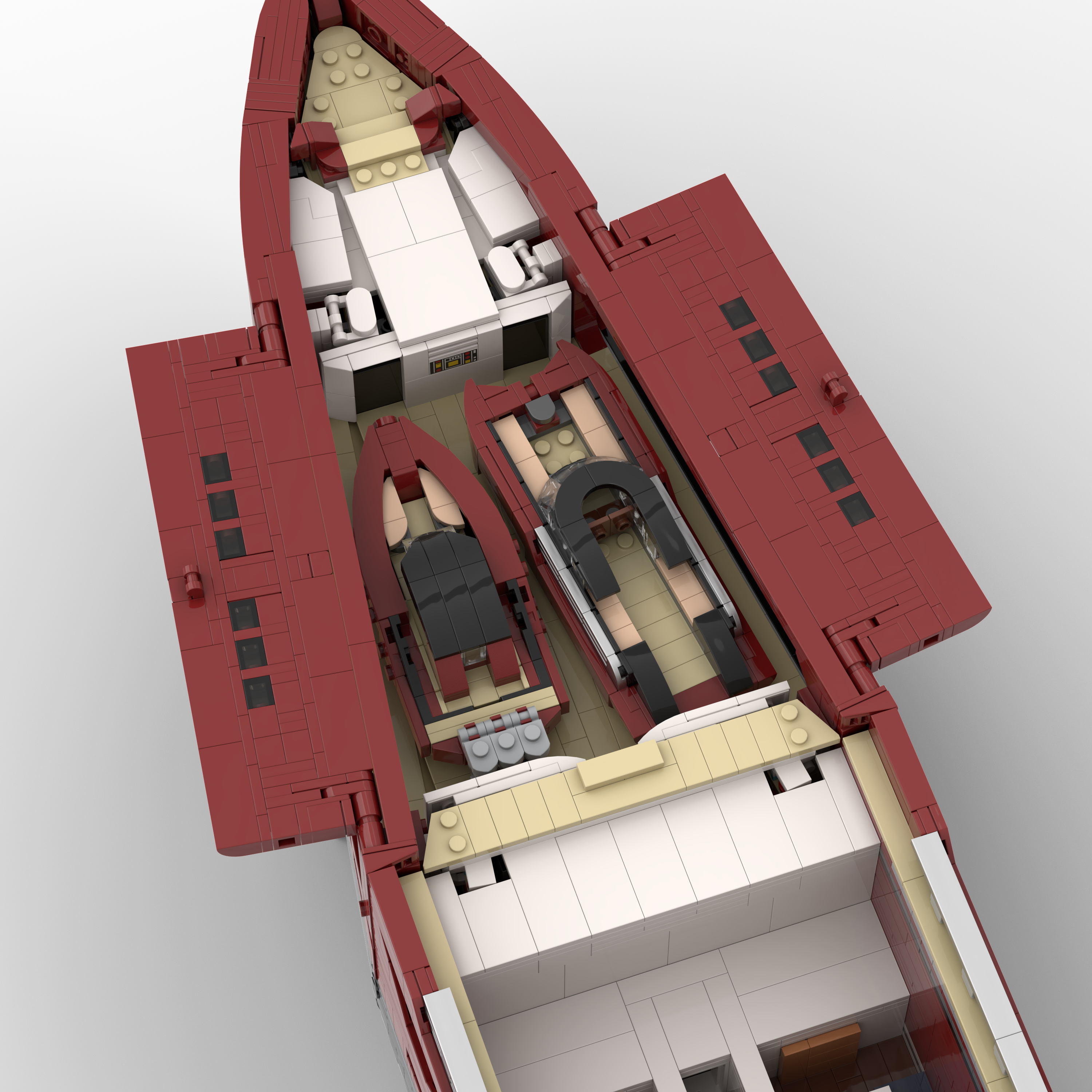 Large Luxury Mega Yacht Building Blocks Set - Modular Boat Building