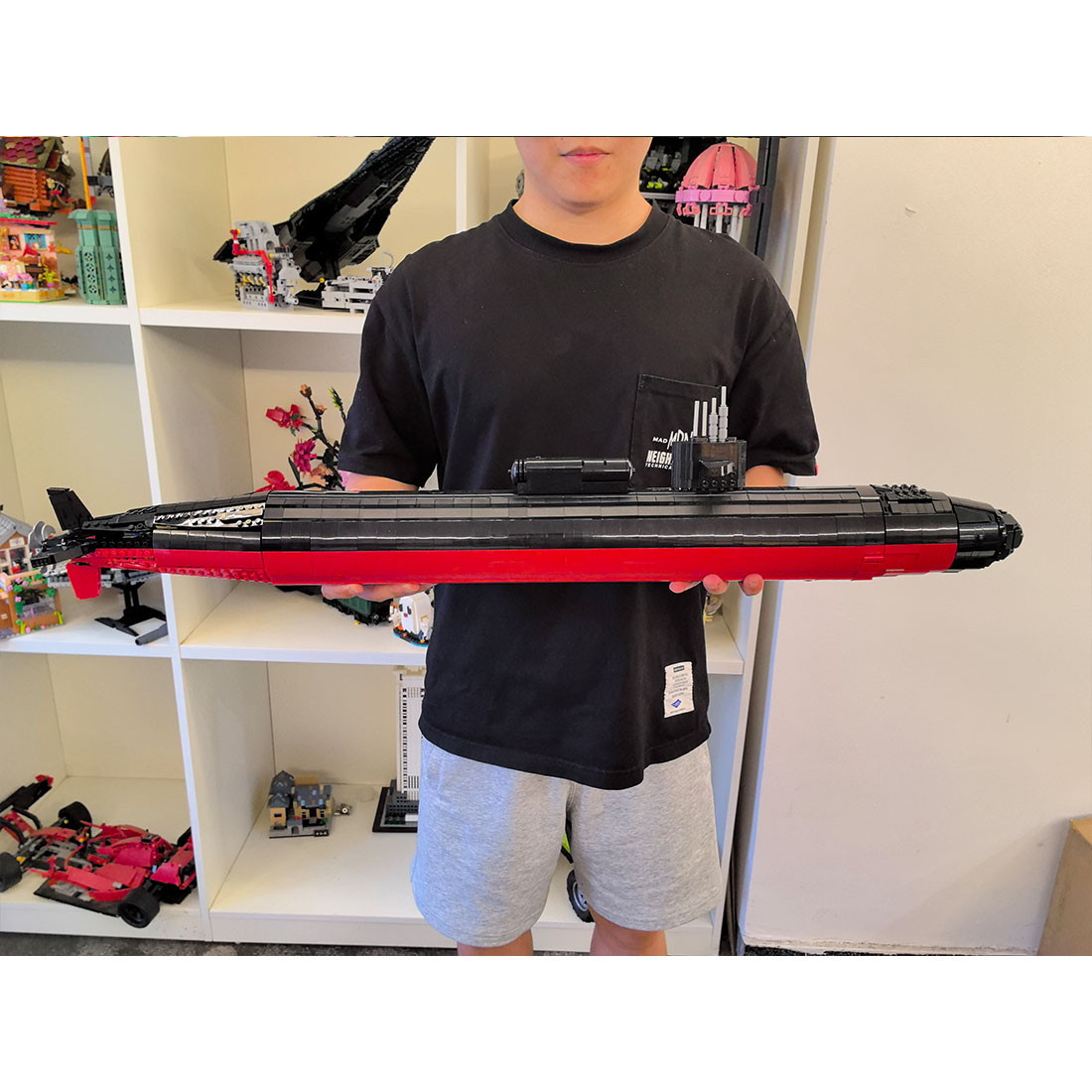 Mocsage 1/125 UCC Los Angeles-class Military Nuclear Submarine Model Building Blocks Set (2988PCS)