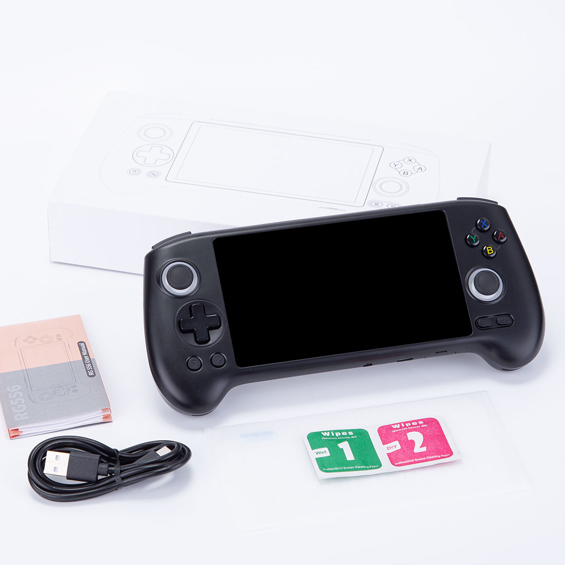 RG556 5.48-Inch Android Retro Handheld Game Console (8+128G/Black)