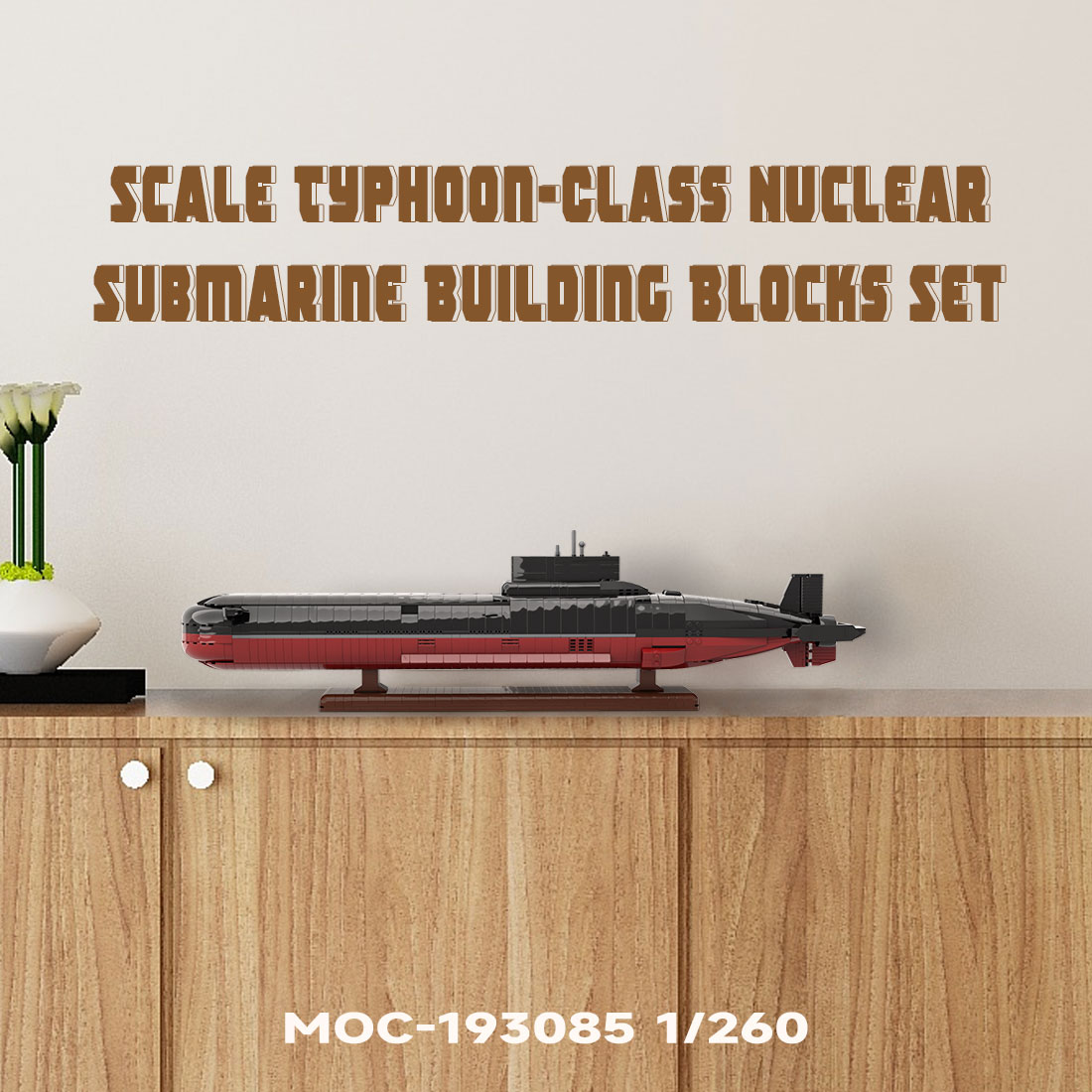 MOC-193085 1/260 Scale Typhoon-Class Nuclear Submarine Building Blocks Set (2886PCS)