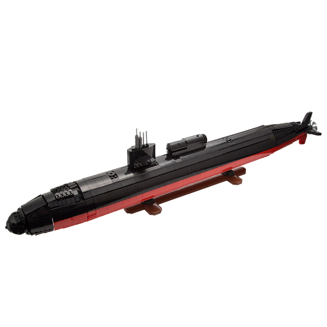 Mocsage 1/125 UCC Los Angeles-class Military Nuclear Submarine Model Building Blocks Set (2988PCS)