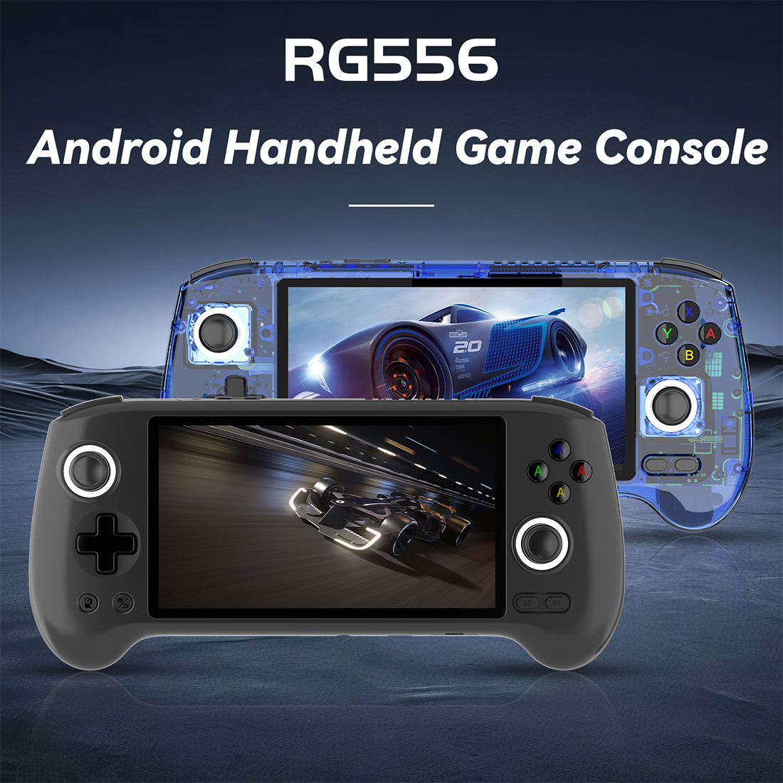 RG556 5.48-Inch Android Retro Handheld Game Console (8+128G/Black)