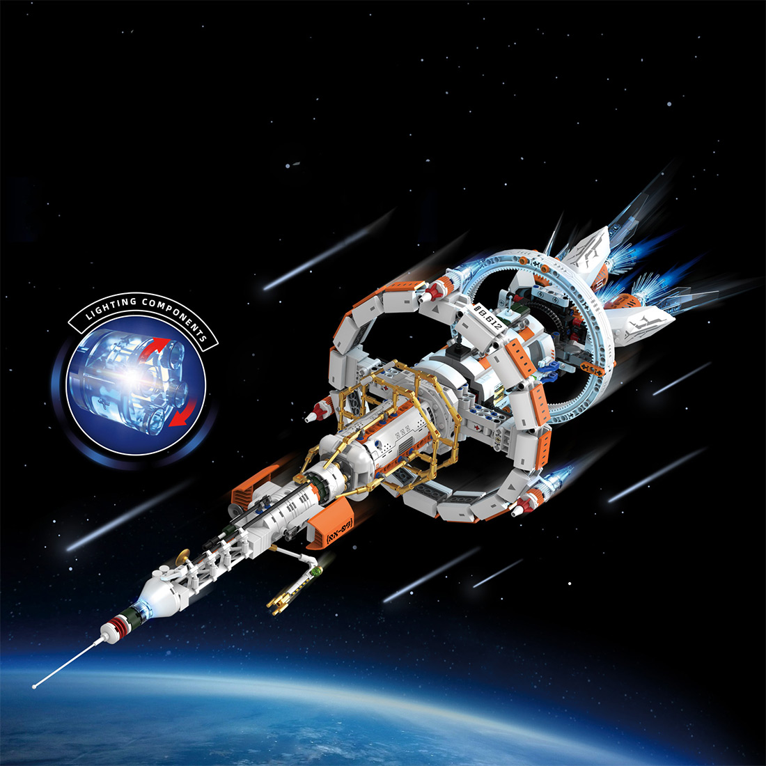 Futuristic Space Station Sci-Fi Building Blocks Set (1583PCS)