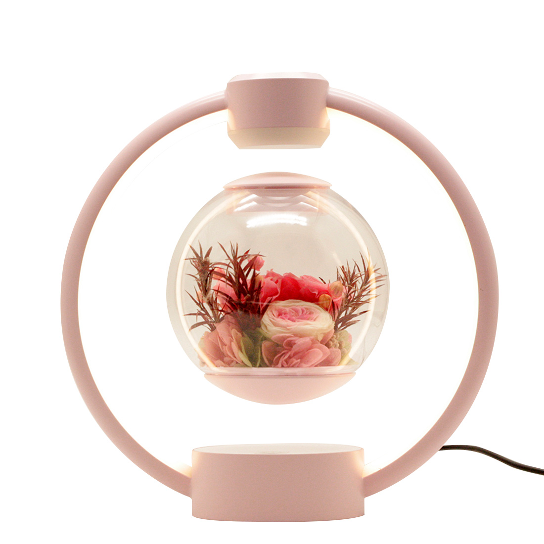 Eternal Flower Magnetic Levitation Desk Lamp 360°Rotating with LED Light Creative Desk Lamp Unique Christmas Birthday Gift