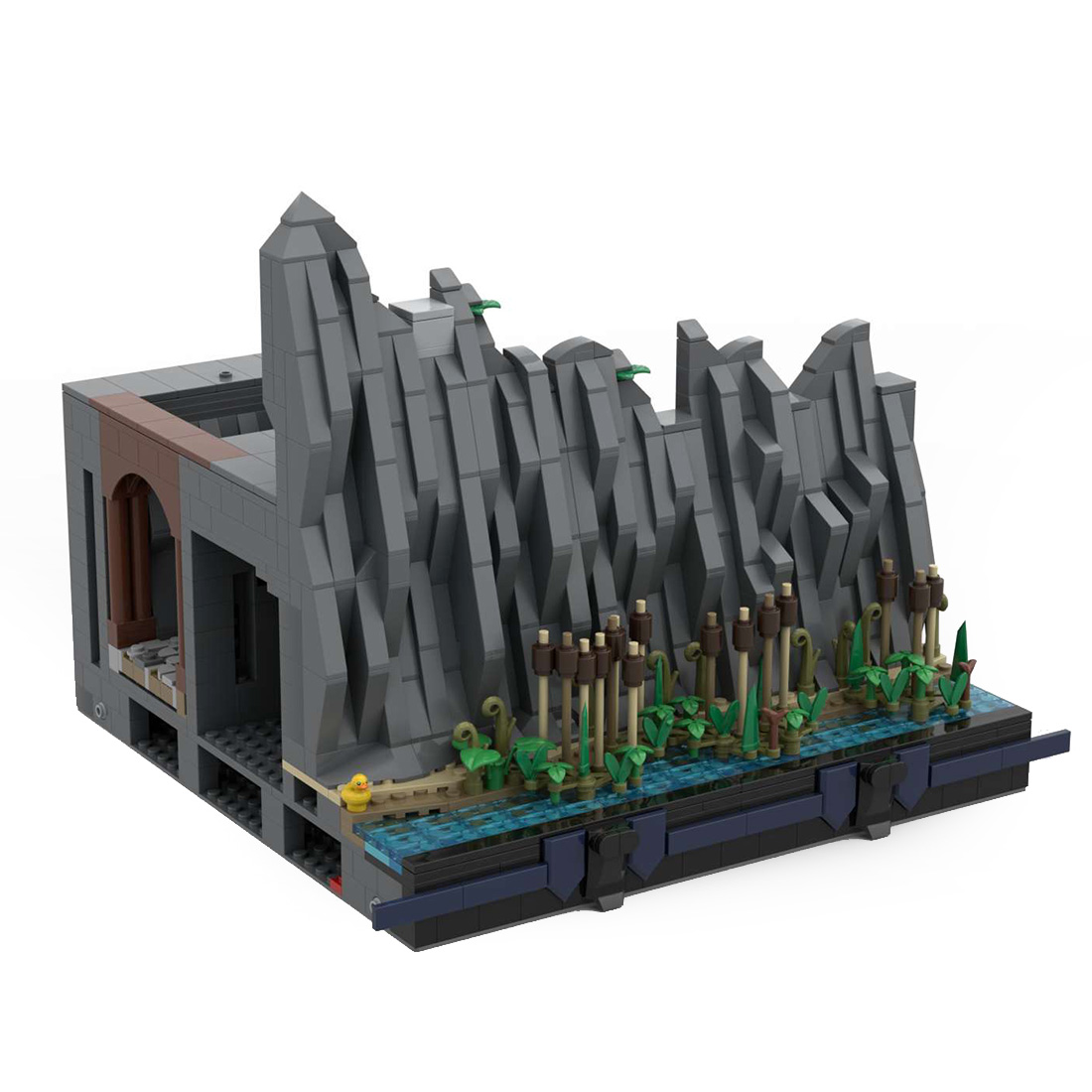 MOC-130522 E1 - Shore and Torture Chamber Building Blocks Set for MOC-131299 Complete Medieval Castle Model (2008PCS)