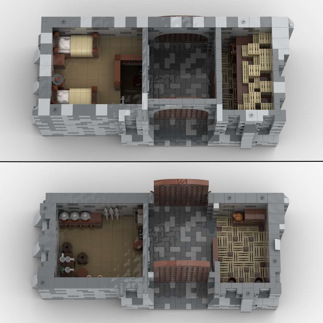 MOC-131251 H16 Palace Gatehouse Building Blocks Set for MOC-131299 Complete Medieval Castle Model (6172PCS)