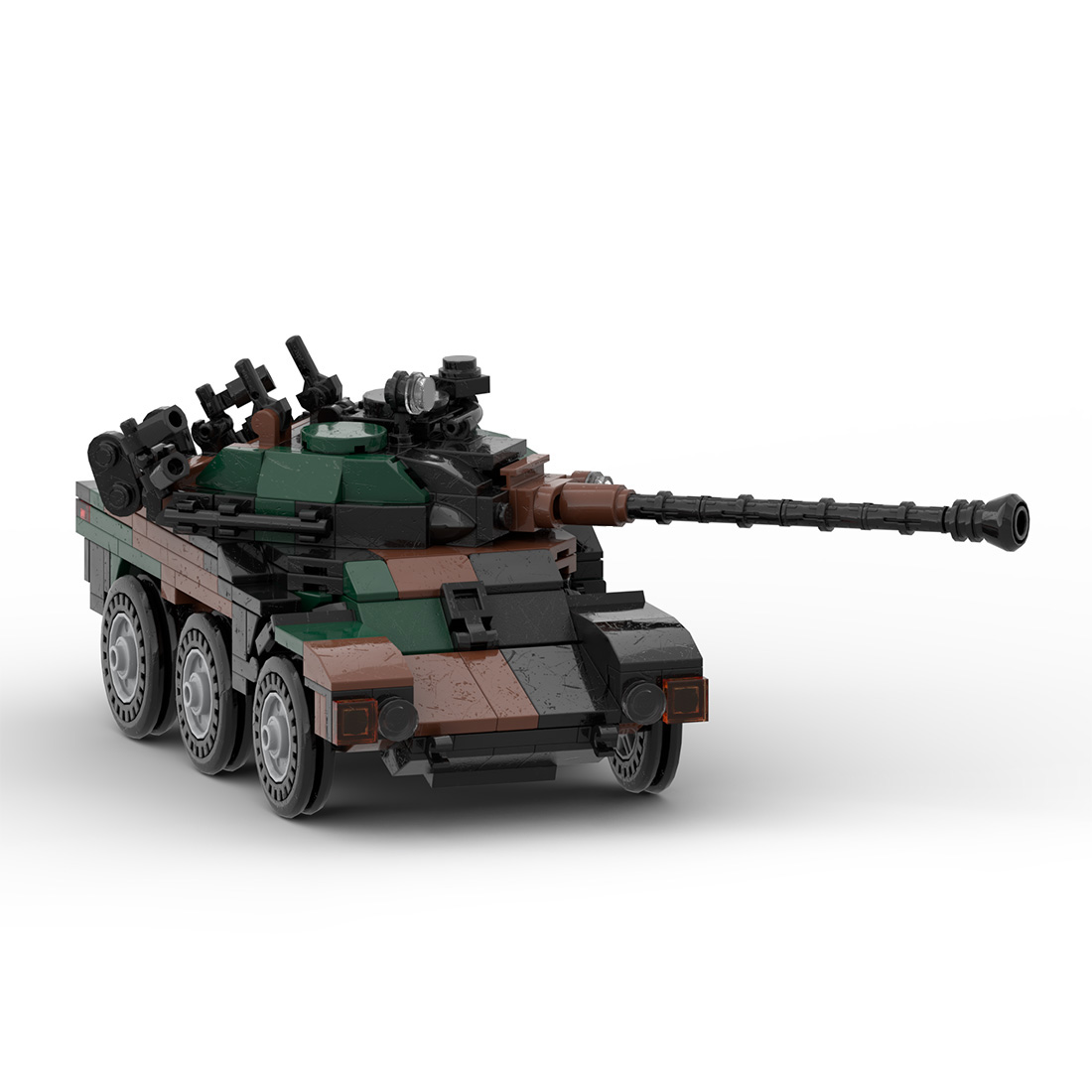 MOC-144601 ERC90 Sagaie Infantry Fighting Vehicle Model Small Particles Building Blocks MOC Set (433PCS)