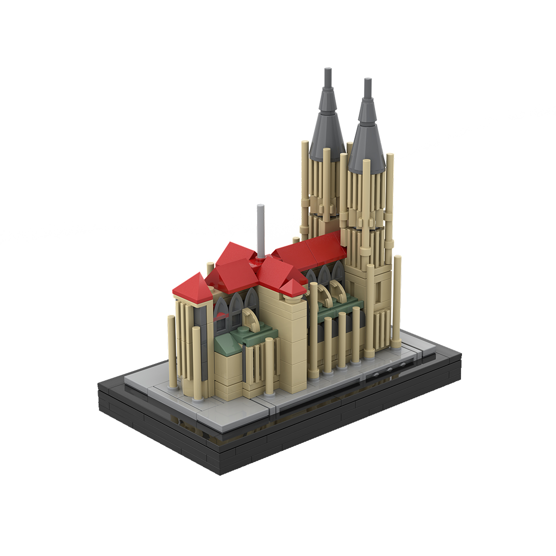 MOC-166719 St. Peter Cathedral Regensburg Germany Street Scene Building Blocks Set (409PCS)