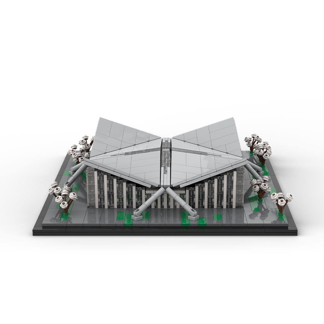 MOC-187425 Magdeburg Hyparschale Street scene Building Blocks Set (1139PCS)