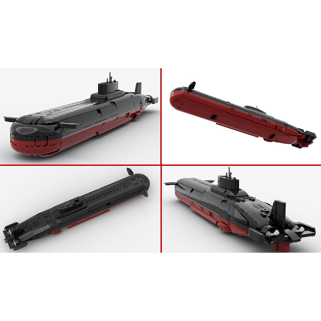 MOC-193085 1/260 Scale Typhoon-Class Nuclear Submarine Building Blocks Set (2886PCS)