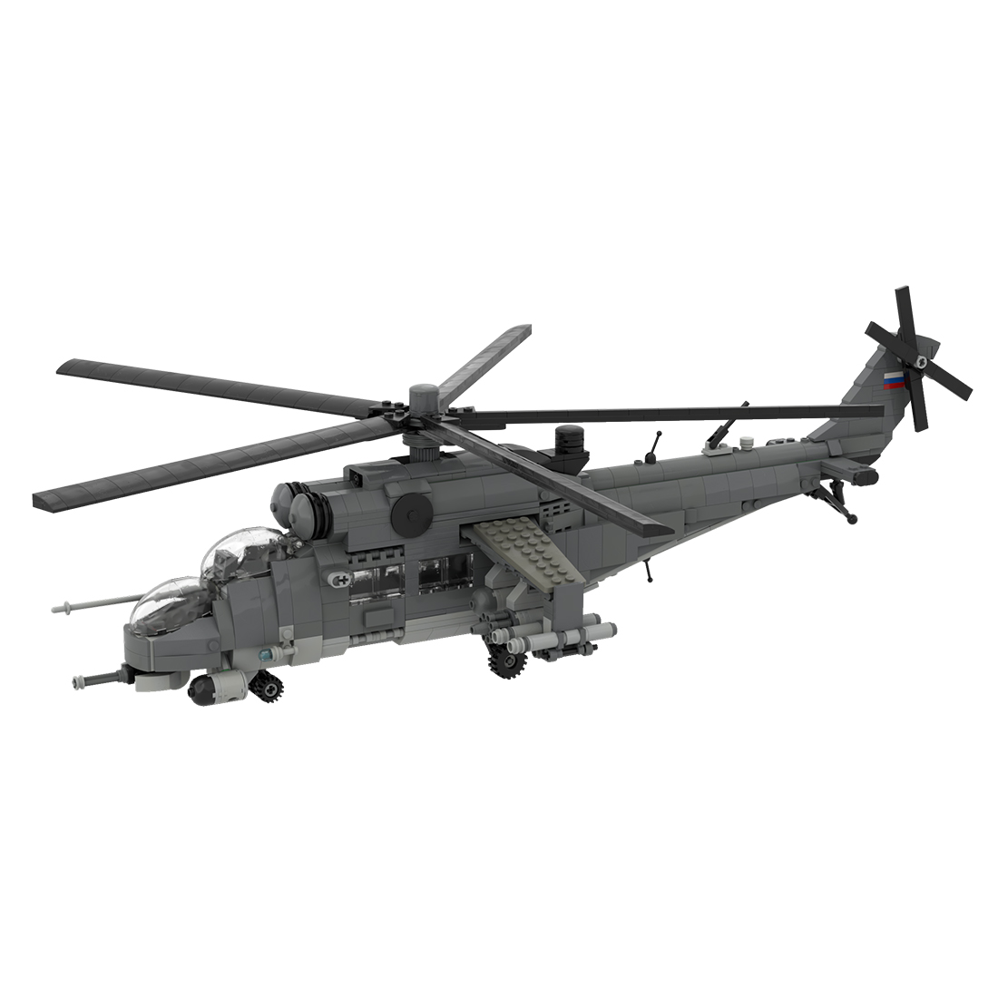 MOC-97659 Mil Mi-35 HIND Model Military Theme Building Blocks Toys Set (1084PCS)