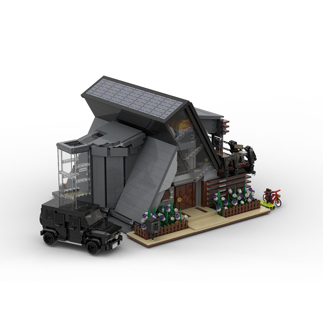 Modern Jungle Villa Street Scene Building Blocks Set (3700PCS)