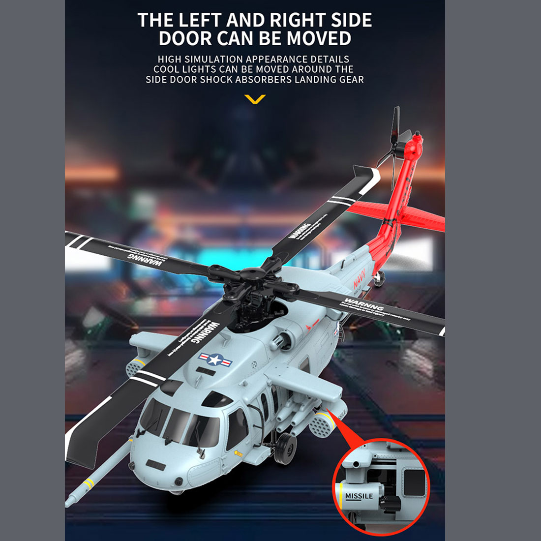 YU XIANG F09-H SH60 Seahawk 8CH RC Helicopter 1/47 Scale 2.4G Dual Brushless DD 6G/3D Stunt Copter Model (Include FC&GPS/RTF Version)