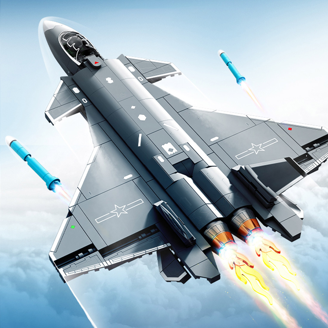 J-20 Stealth Fighter Model Building Blocks Set (585PCS)