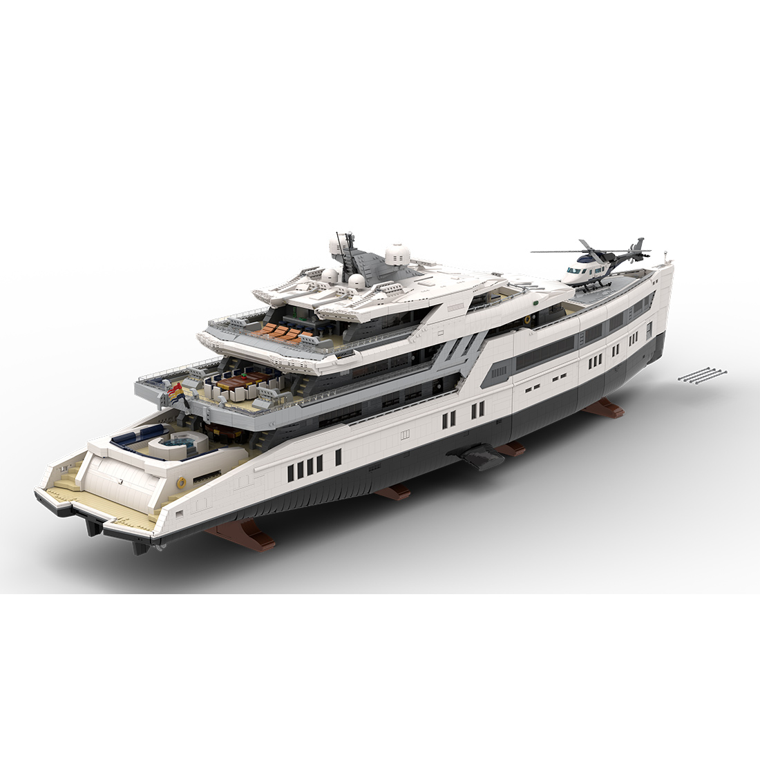 The Majestic Mega-Yacht Block Model: Deck 1 Bow Module – An Epic 1/38 Scale Building Project