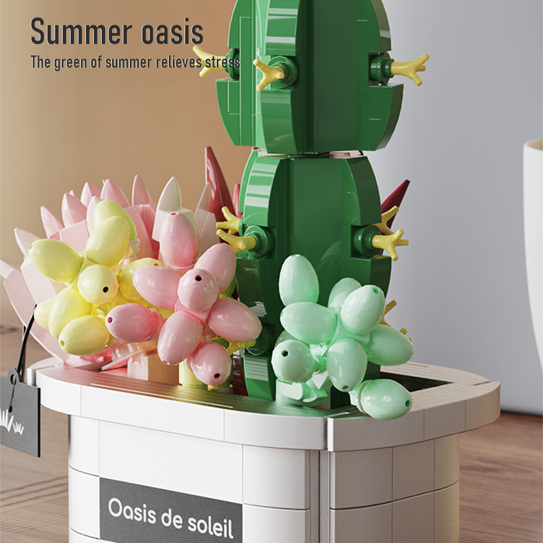 Botanical Garden Assembly Toy with Lights Small Particles Building Blocks Set (827PCS)