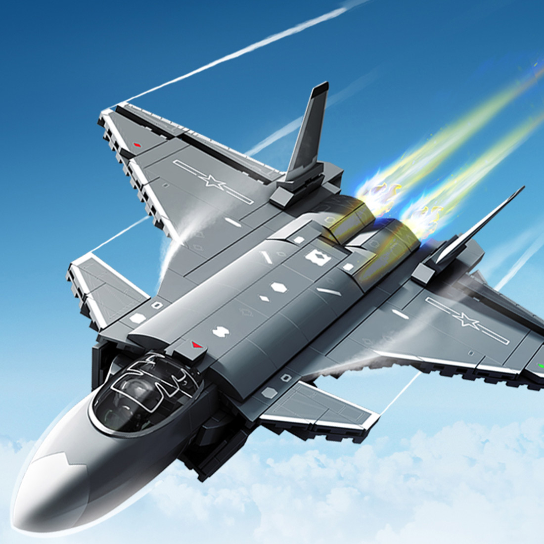 J-20 Stealth Fighter Model Building Blocks Set (585PCS)