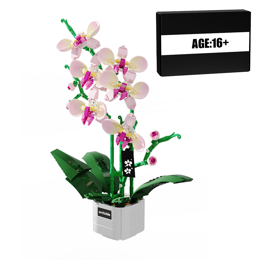 Botanical Garden Assembly Toy with Lights Small Particles Building Blocks Set (827PCS)