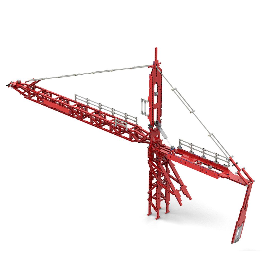 1203Pcs Large Bricks Crane Auxiliary Arm Building Block Toys for High Level Building Block Crane Set