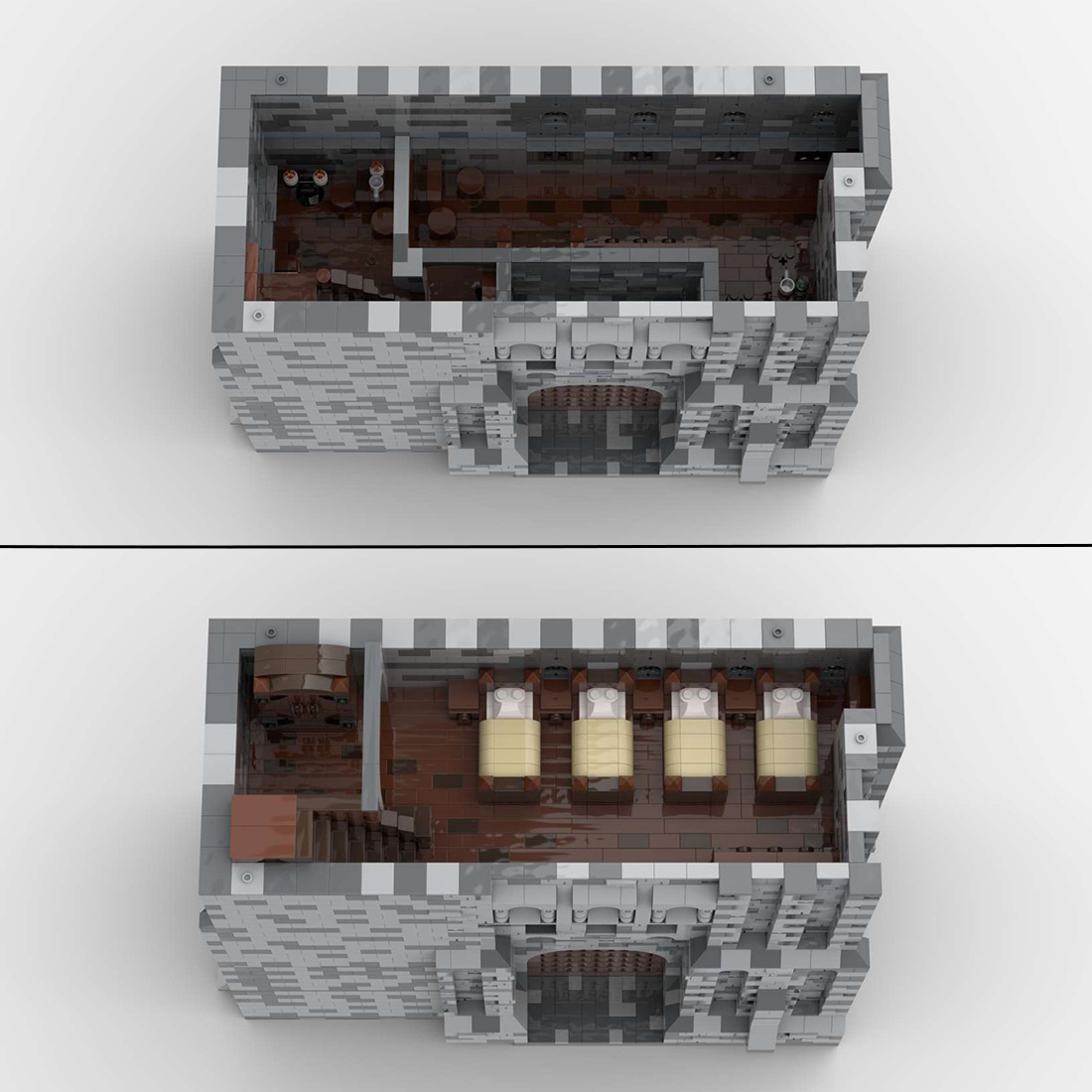 MOC-131251 H16 Palace Gatehouse Building Blocks Set for MOC-131299 Complete Medieval Castle Model (6172PCS)