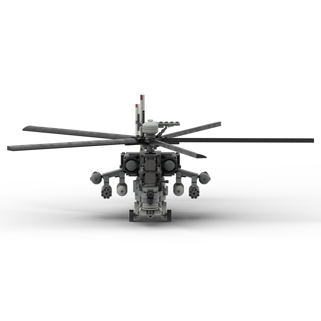 MOC-152385 Mil | MI-28N HAVOC 1/35 Scale Modern Military Russian Helicopter Model Small Particles Building Blocks Set (1383PCS)