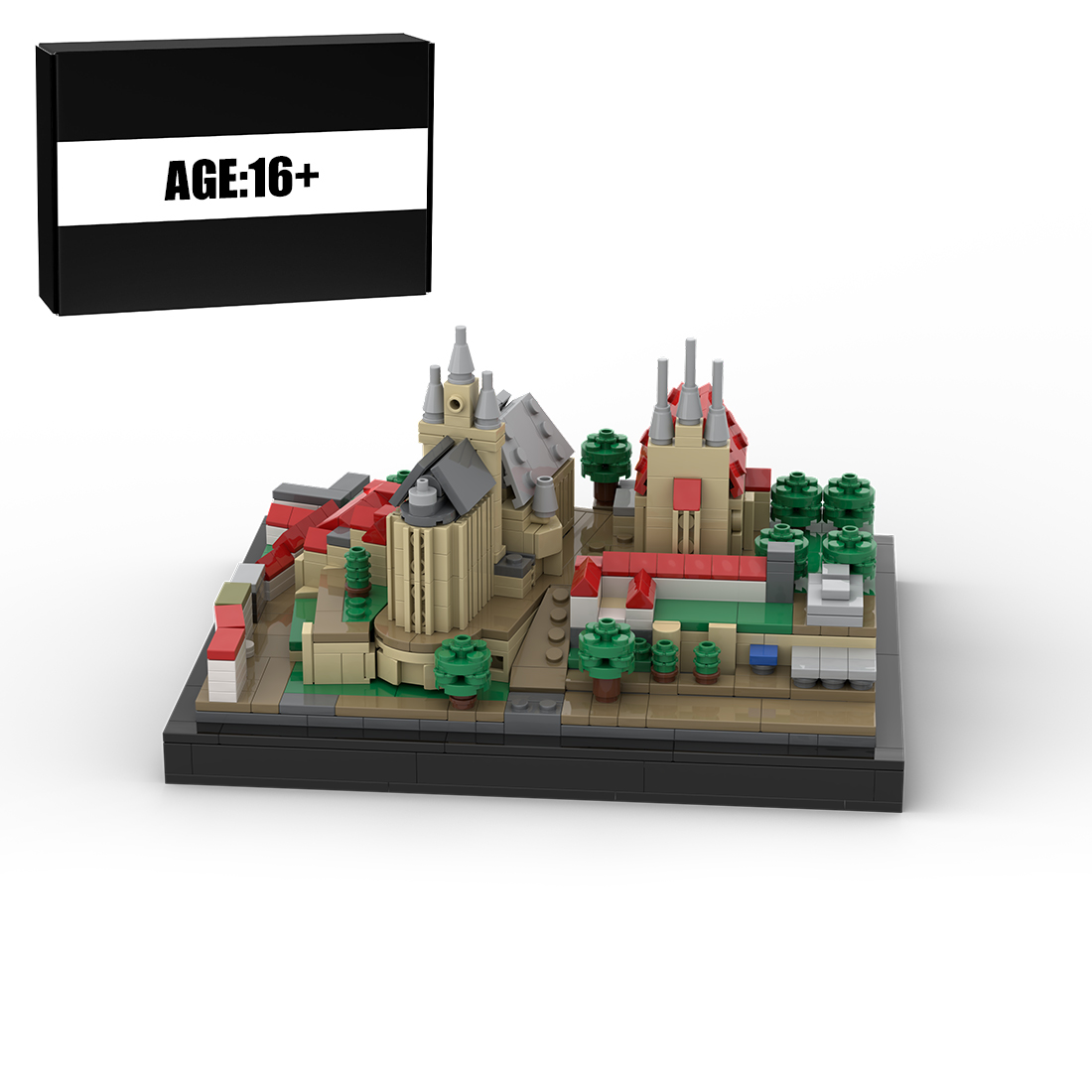 MOC-153457 Erfurt Cathedral Germany Street Scene Building Blocks Set (894PCS)