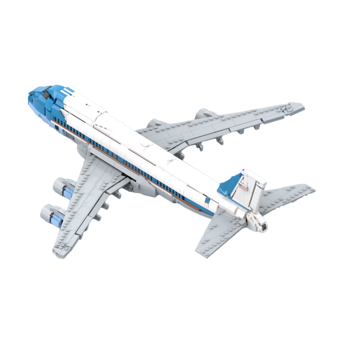 MOC-160923 Presidential Aircraft Model DIY Assembly Building Blocks Set (1282PCS)