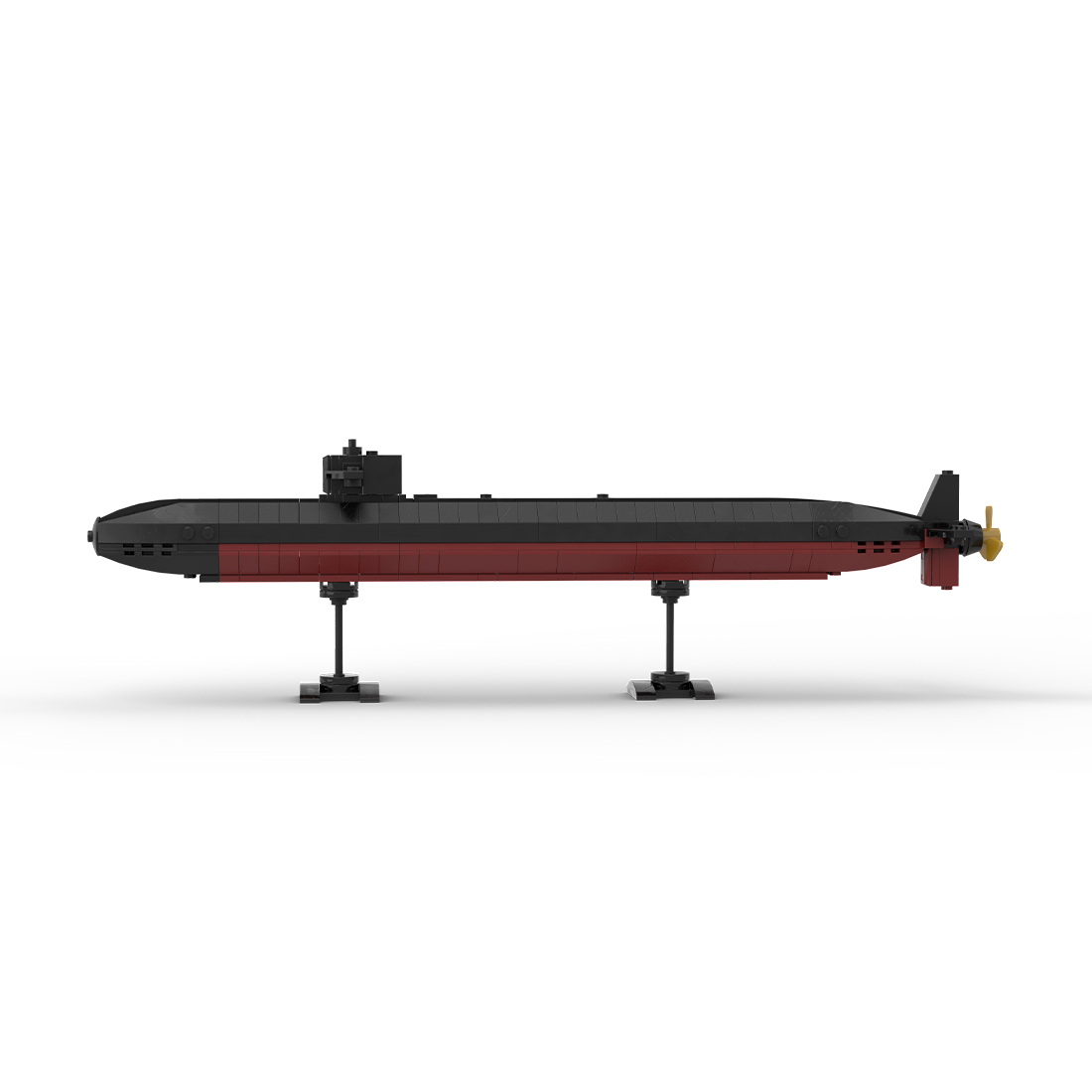 MOC-178041 1/300 Scale Los Angeles Class | Nuclear Submarine Assembly Toy Building Blocks Set (305PCS)
