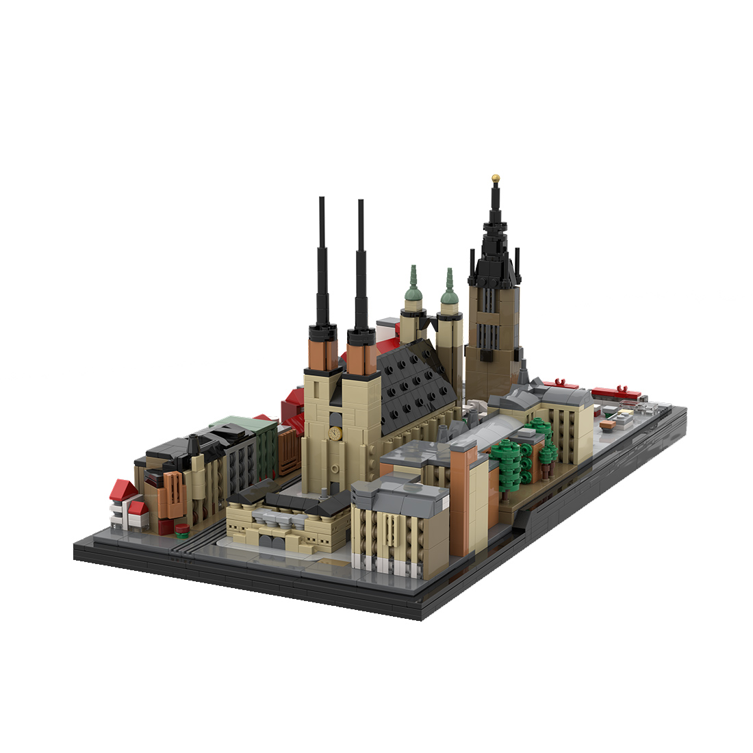 MOC-188589 1/500 Scale Germany City of Five Towers Assembly Building Blocks Set (2689PCS)