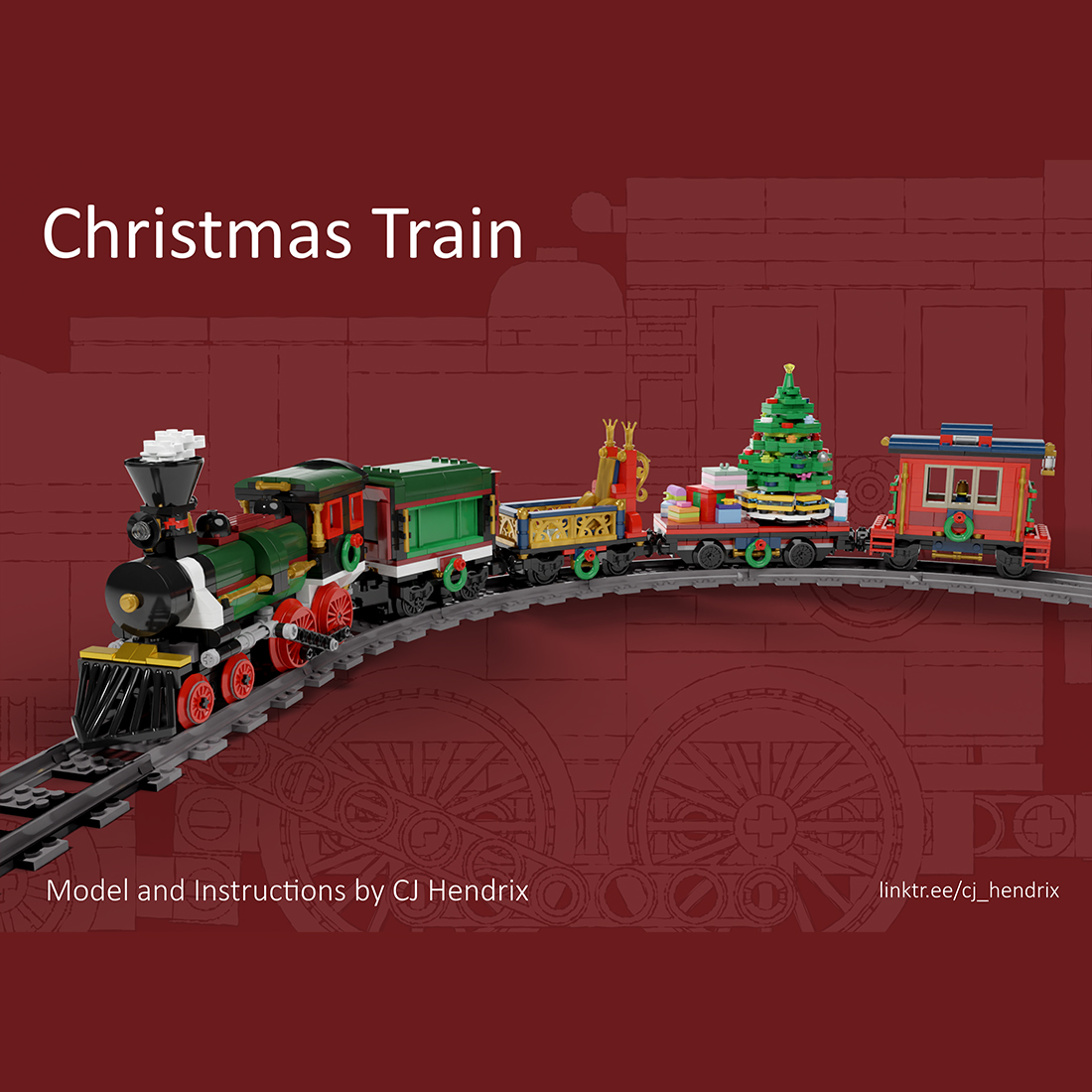 MOC-49581 Christmas Train Model Building blocks Toys Set (1197PCS/Static Version)
