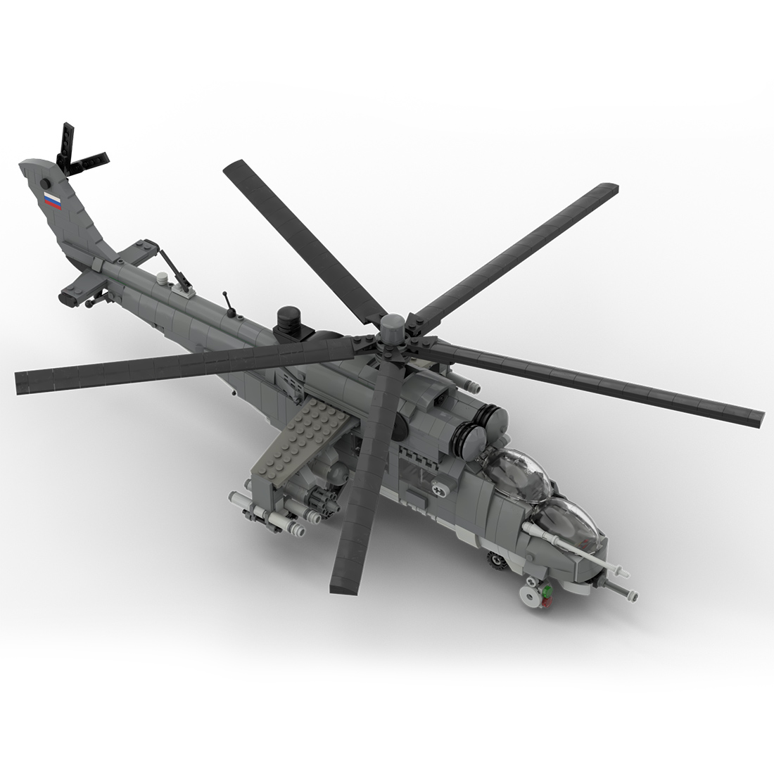 MOC-97659 Mil Mi-35 HIND Model Military Theme Building Blocks Toys Set (1084PCS)