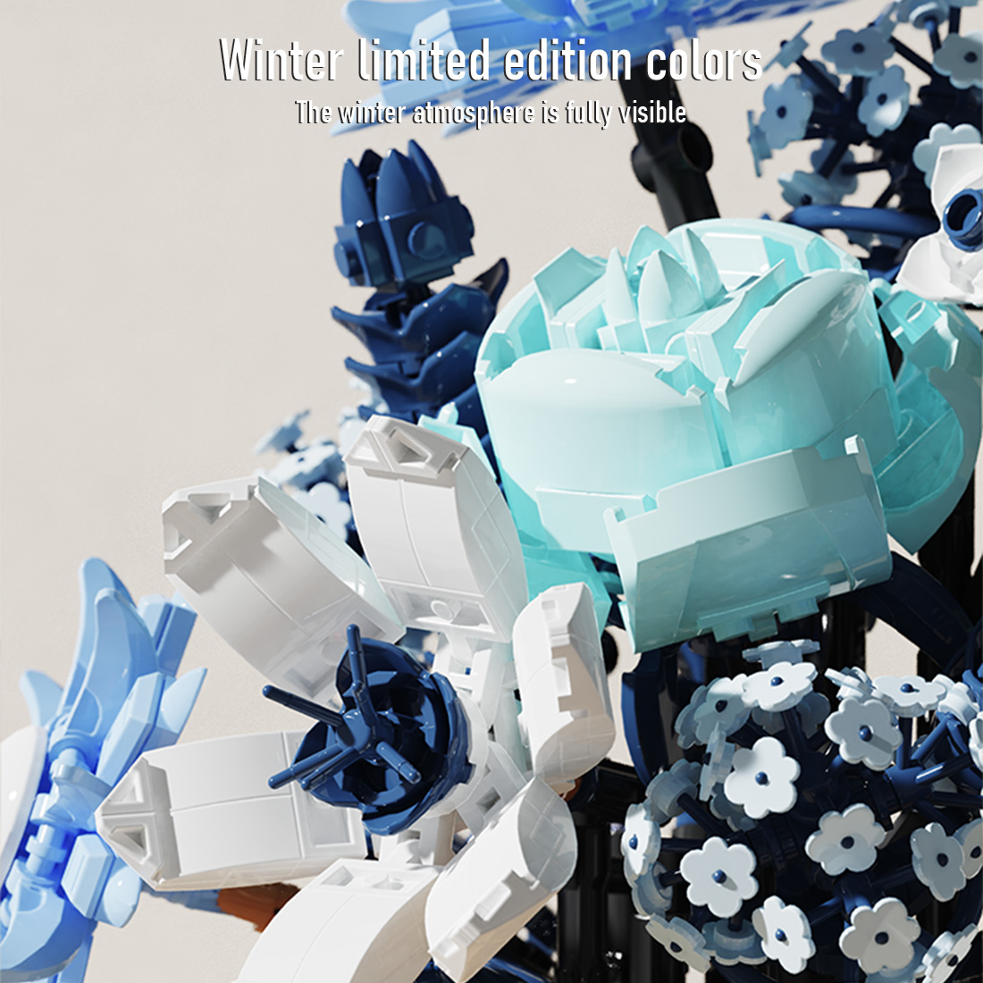 Botanical Garden Assembly Toy with Lights Small Particles Building Blocks Set (827PCS)